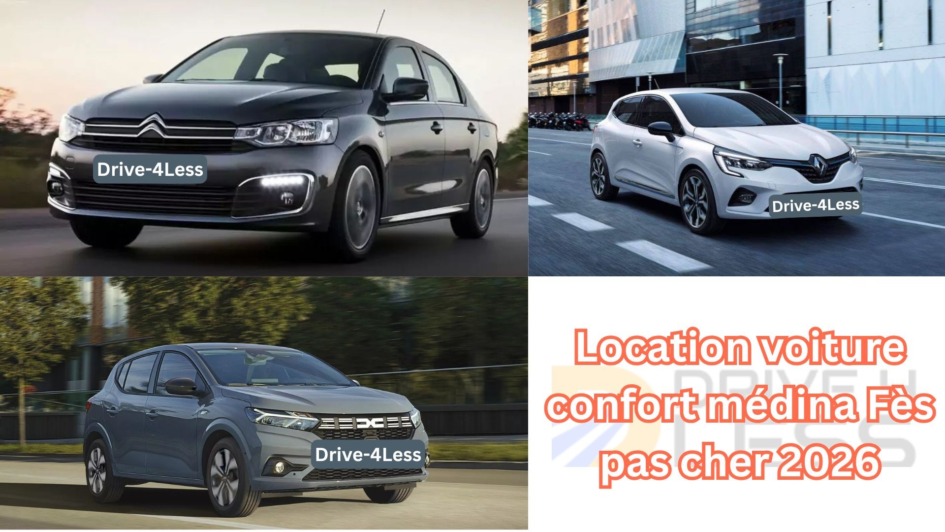 Location voiture confort médina Fès pas cher 2026