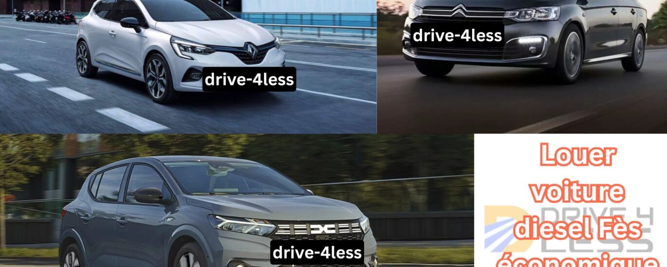 Louer voiture diesel Fès économique 2026