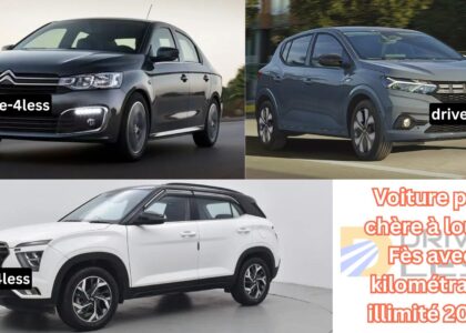 Voiture pas chère à louer Fès avec kilométrage illimité 2026