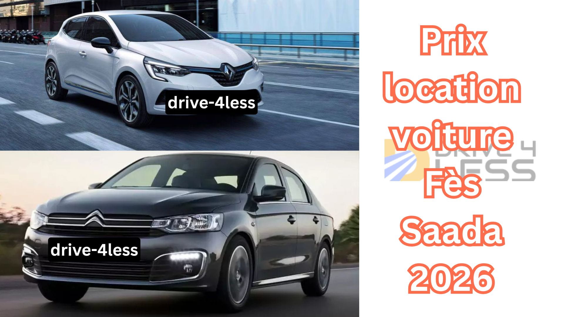 Prix location voiture Fès Saada 2026